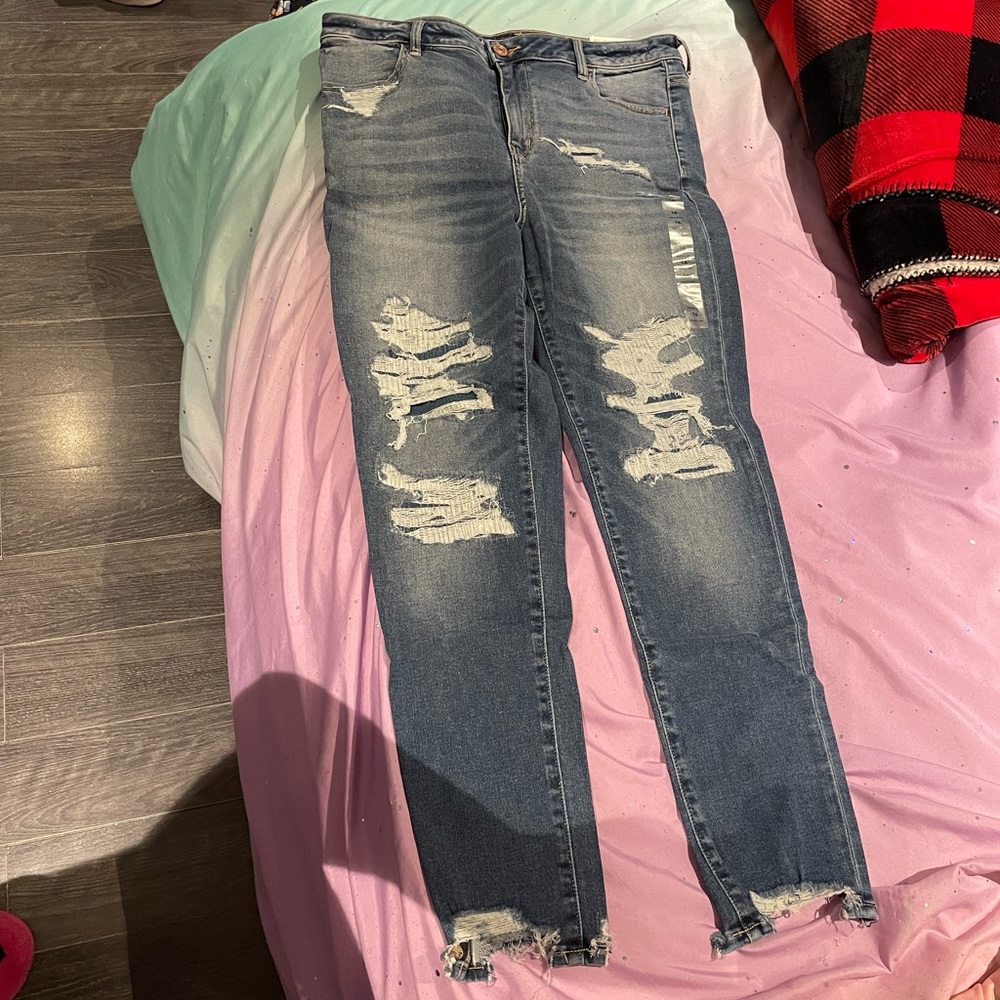 American Eagle Hi-Rise Ripped Jegging size 16R